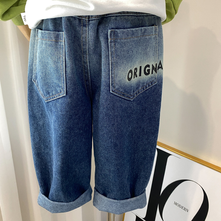 儿童裤子男童牛仔裤春秋款2026新款潮酷帅气男孩宝宝秋季2456岁三