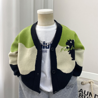 男童毛衣外套开衫秋冬洋气潮