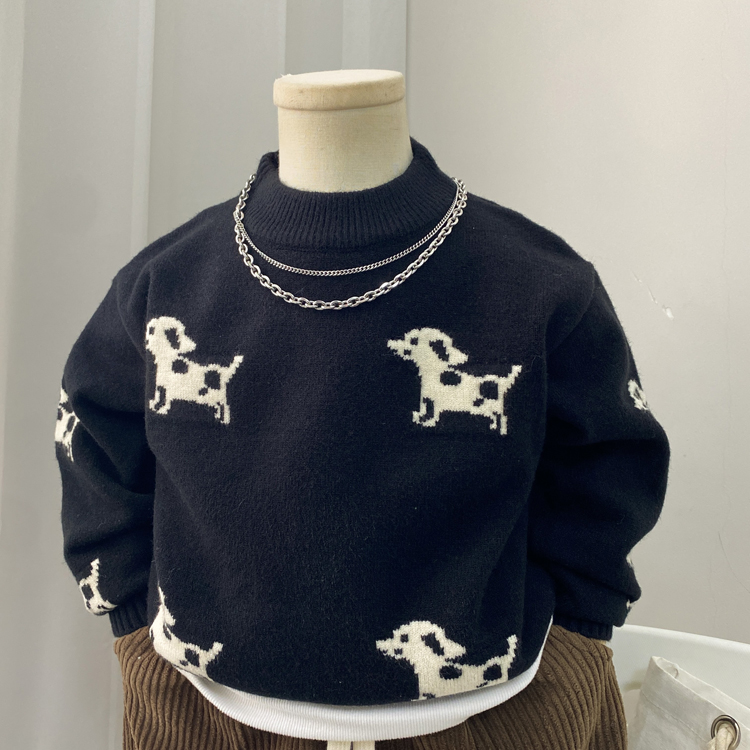 百搭毛衣秋冬男童卡通