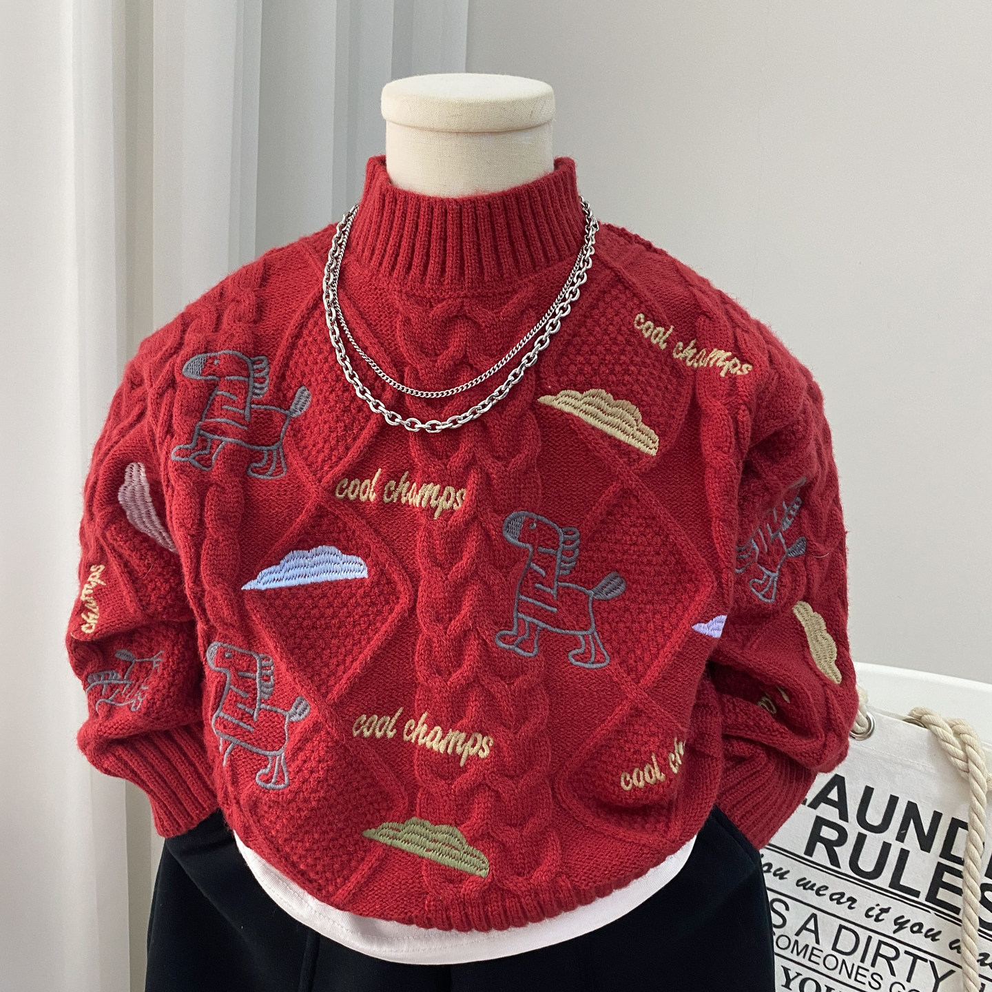 男童毛衣秋冬2026新款儿童加厚针织打底衫红色宝宝拜年服男孩中领,童装/婴儿装/亲子装,毛衣/针织衫,淘宝优惠券,粉丝福利购,淘宝优惠卷