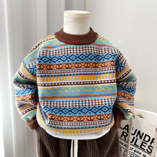 柔软毛衣休闲男童圆领