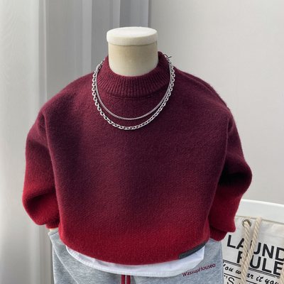 男童毛衣加厚渐变色时尚