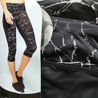 Summer women's quick-drying stretch fitness yoga pants for foreign trade original order, moisture-wicking and sweat-wicking outdoor sports jogging seven-inch pants thumbnail 2
