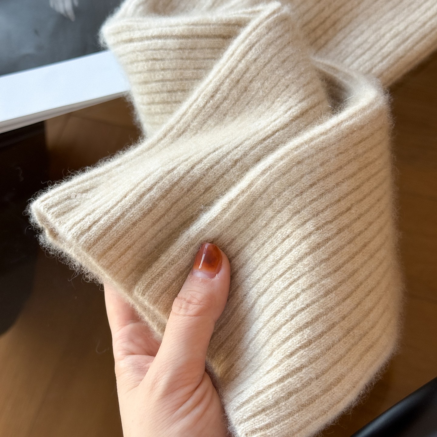 暖冬拍档100%纯山羊绒袜套保暖过膝长筒袜针织堆堆袜护小腿脚腕套