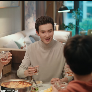 哑舍毕之高伟光同款长袖高领绅士商务加厚纤柔纱双股针织衫毛衣男