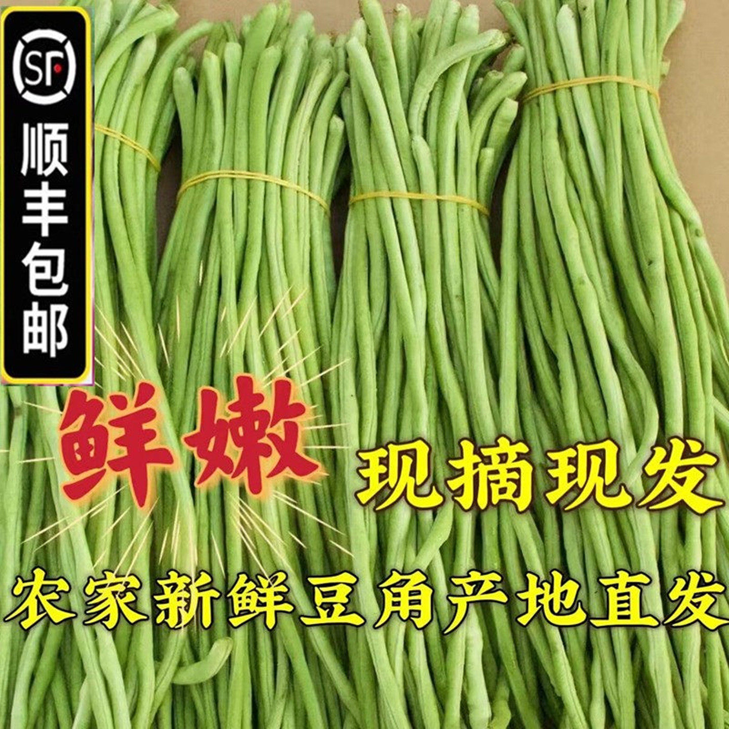【顺丰包邮】5斤新鲜缸豆鲜嫩长豆角农家蔬菜绿色豆角可做酸豆角
