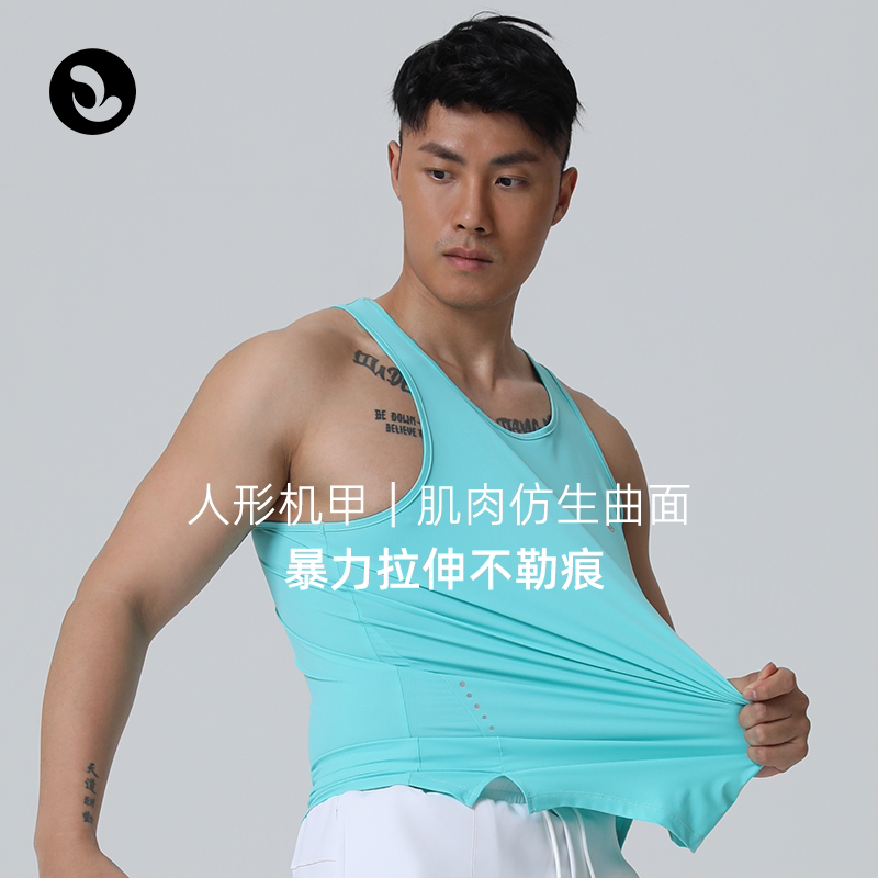 SOSOLEMON3D肌肉战衣健身休闲坎肩背心速干衣透气修身夏季男T恤