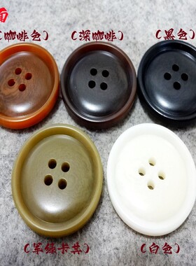 新款双面军绿卡其白色咖啡色黑色风衣大衣西装西服纽扣专卖15mm28