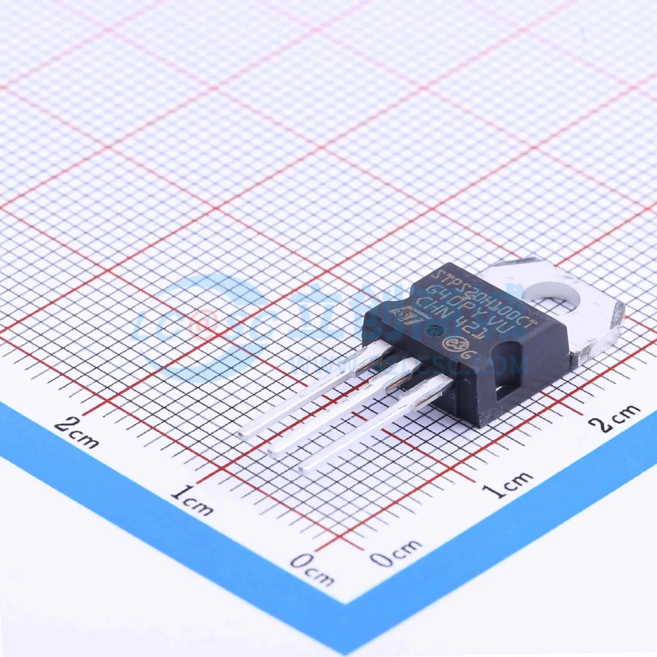 STPS20H100CT TO-220AB-3 肖特基二极管 ST(意法半导体)全新原装