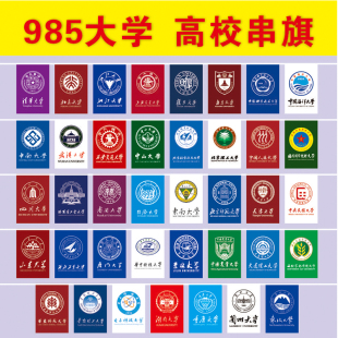 高校名校985校旗211世界名校串旗高三班级装饰旗高考加油挂旗