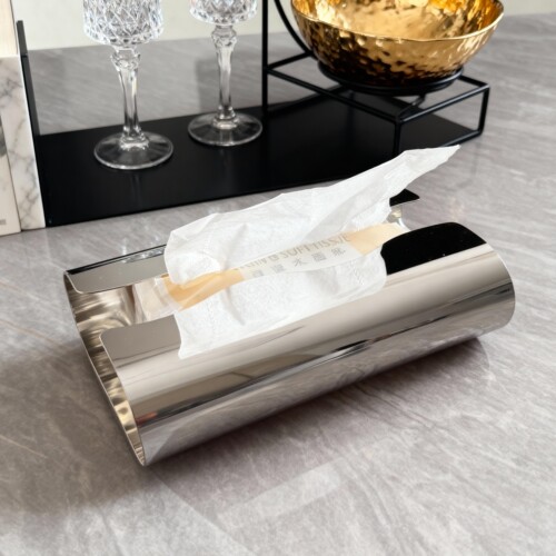 不锈钢纸巾盒银色轻奢高级感餐厅