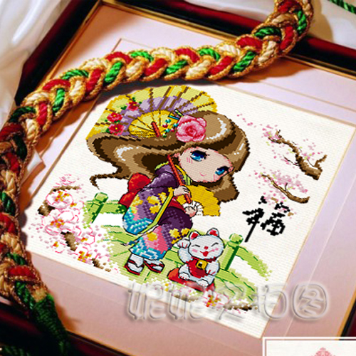 妮妮手工十字绣套件diy刺绣材料