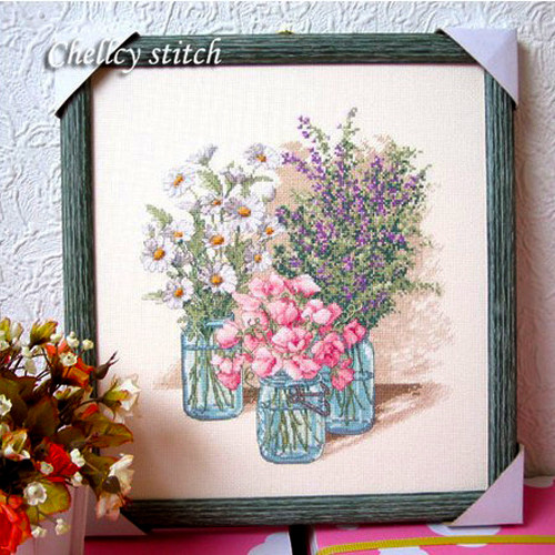 2024杂志款DMC十字绣瓶中野花手工棉线布花卉高CT无印花DIM35122,居家布艺,十字绣套件,淘宝优惠券,粉丝福利购,淘宝优惠卷