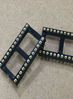 24P宽体圆孔IC插座 圆孔座 DIP24脚 IC座 镀金圆孔插座 一个价格