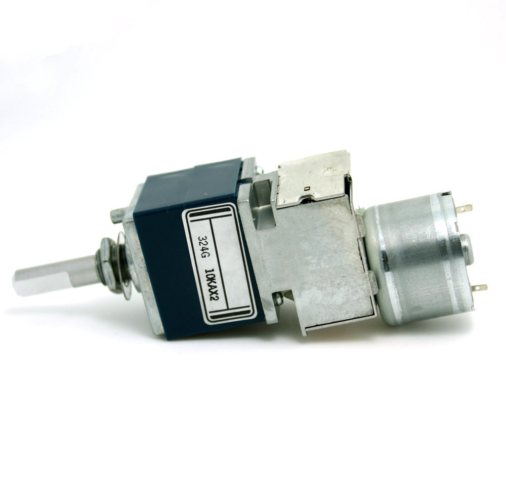 原装日本ALPS 阿尔卑斯 RK27型带马达双联电位器A100K 柄25MMF