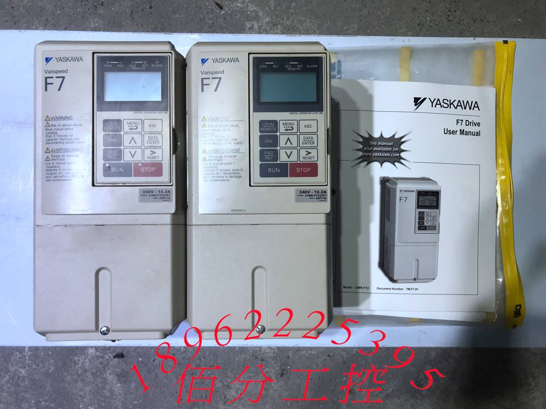 原装安川F7变频器 CIMR-F7U23P7 3.7KW 220V充新功能包好质保