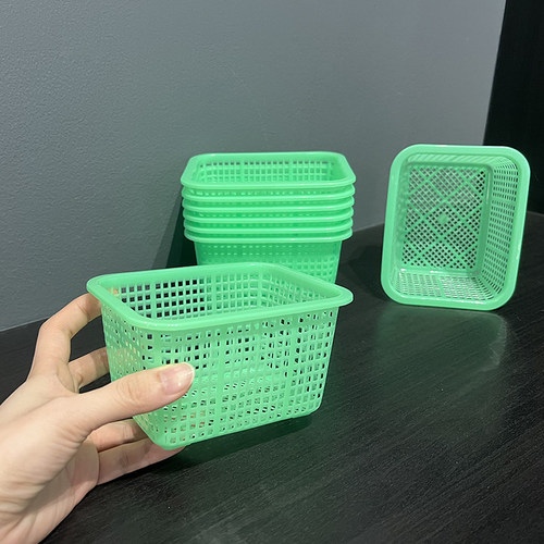 长方形小萝筐塑料厨房葱姜蒜小菜收纳篮子鱼缸隔离豆腐水果包装框