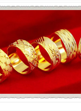 越南沙金男士欧美风戒指