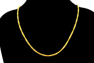 越南沙金项链女款  镀24K黄金女士海藻合金沙金单链 仿真金首饰