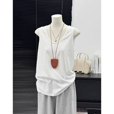 棉麻春夏季新款吊带背心女大码宽松胖mm外穿内搭打底冰丝无袖上衣
