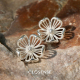 博主同款 系列原创镂空花朵耳饰 春夏氛围感耳夹 银粟 CLOSENSE