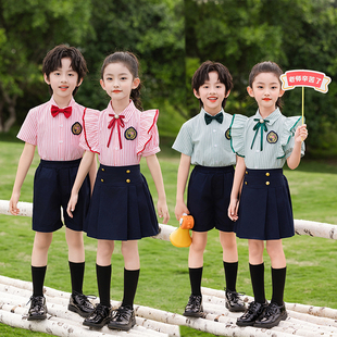 英伦风毕业礼服儿童jk衬衫 幼儿园园服夏季 演出合唱班服小学生校服