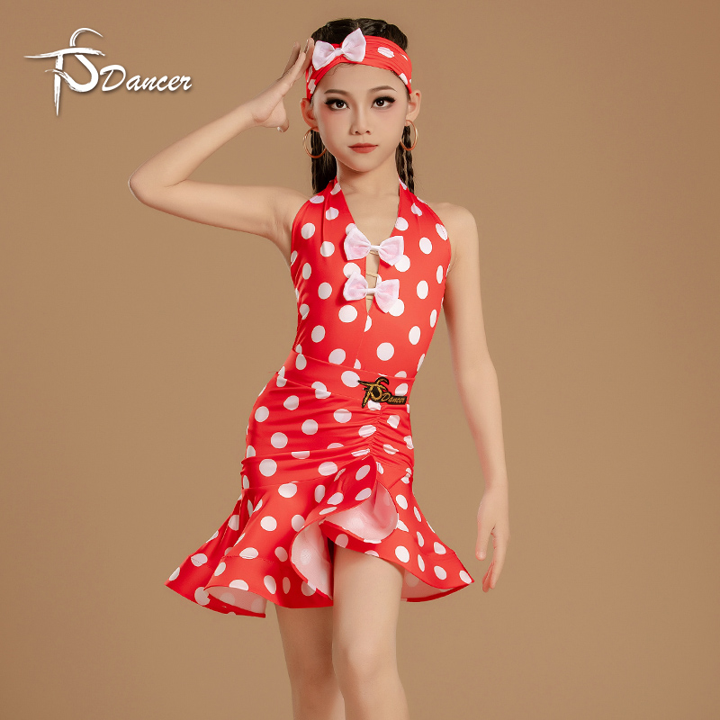 网红拉丁舞练功服女童专业舞蹈训练服少儿拉丁舞服夏季高级感套装