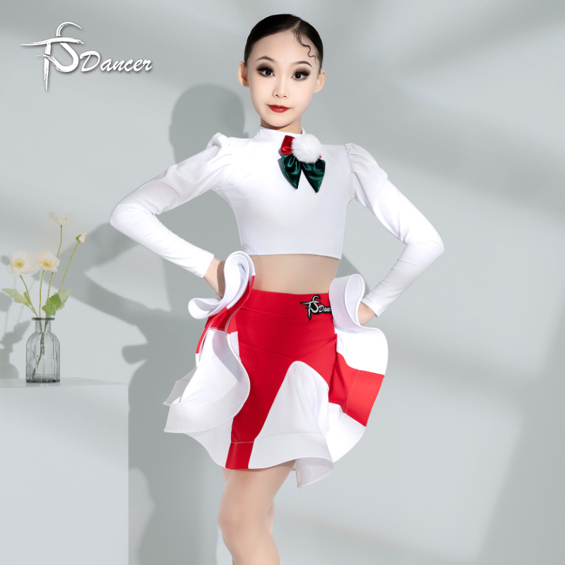 圣诞节服装儿童女孩秋冬表演服