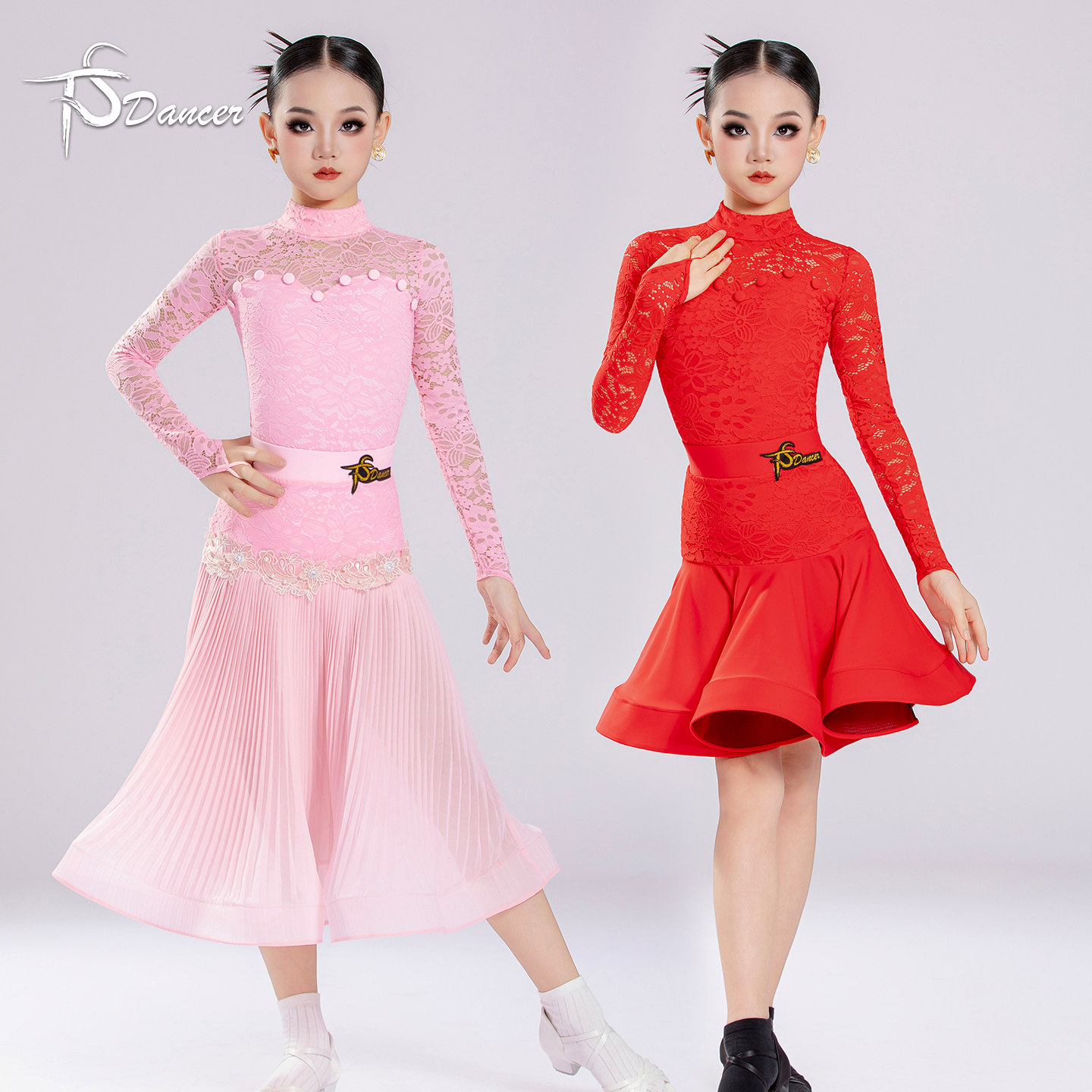 高级儿童拉丁摩登演出服三件套图片