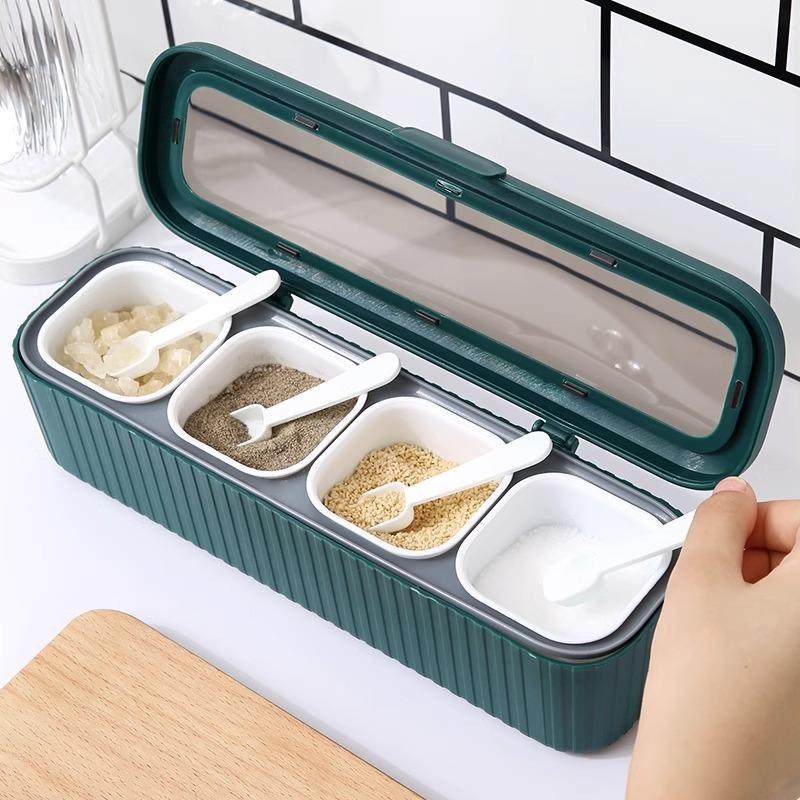 厨房调味盒家用一体多格调料盒调料罐佐料盒盐味精收纳盒防潮盐罐,厨房/烹饪用具,调料置物架,淘宝优惠券,粉丝福利购,淘宝优惠卷