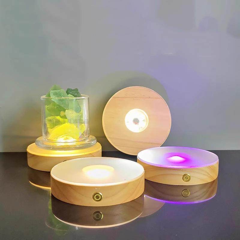 带灯发光杯垫酒杯底座灯酒吧鸡尾酒调酒杯垫高级感轻奢木头家用款,餐饮具,杯垫,淘宝优惠券,粉丝福利购,淘宝优惠卷