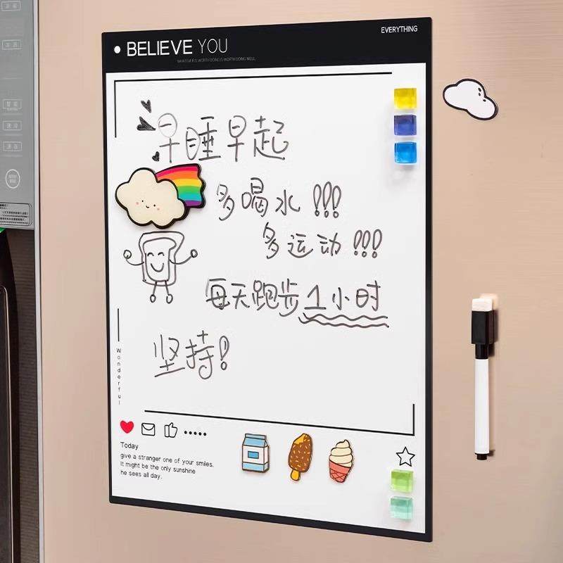 创意磁吸冰箱贴留言板可擦写磁力记事贴白板便利贴装饰日历计划表,家居饰品,冰箱贴,淘宝优惠券,粉丝福利购,淘宝优惠卷