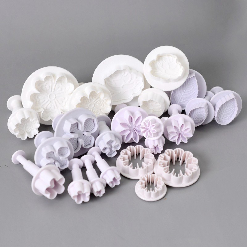 翻糖基础梅花弹簧切模玫瑰花康乃磬菊花向日葵花朵叶子模具