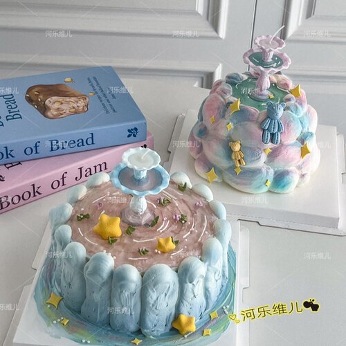 许愿池大理石三层小天使模具