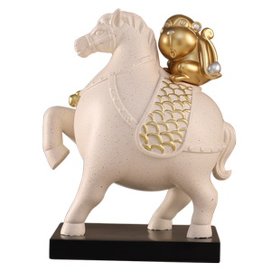 马上封侯立马摆件家居办公室玄关客厅工艺品领导办公桌面柜装饰品