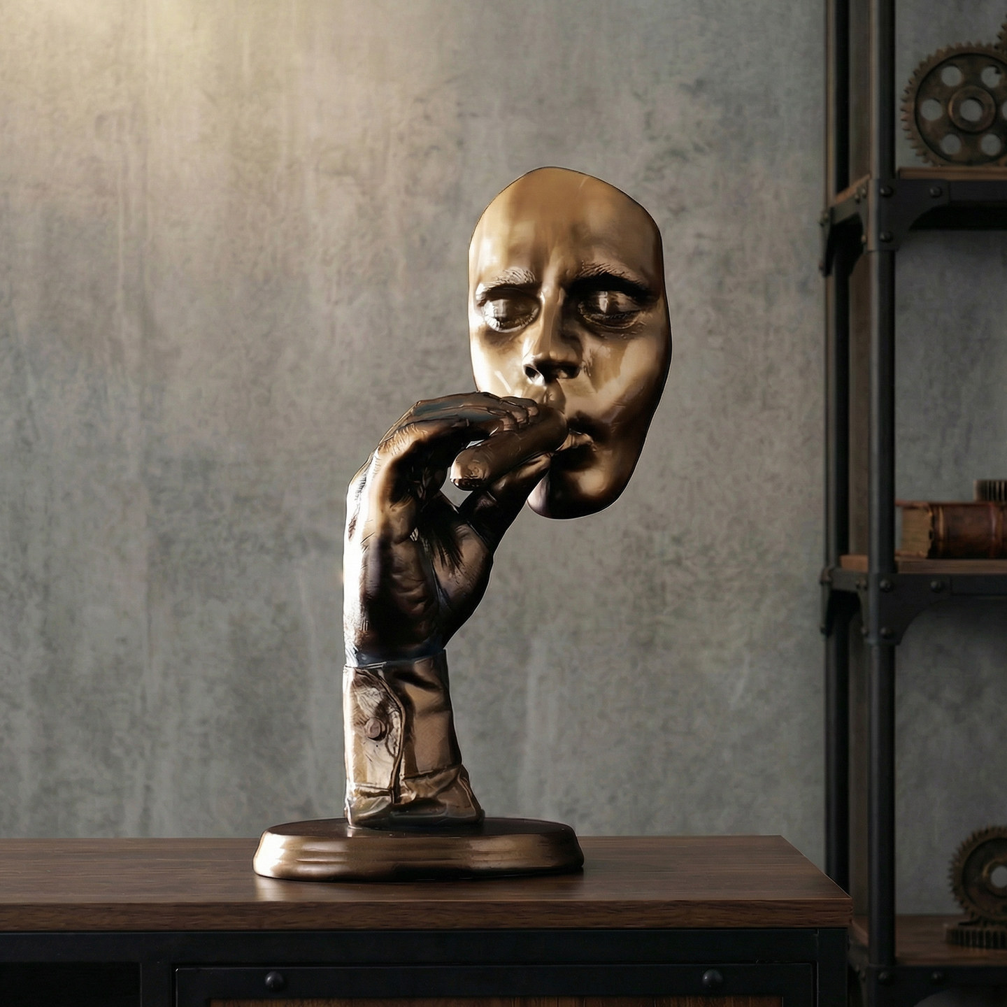 雪茄个性吸烟者摆件创意酒吧开业礼物KTV吧台抽象装饰小众艺术品