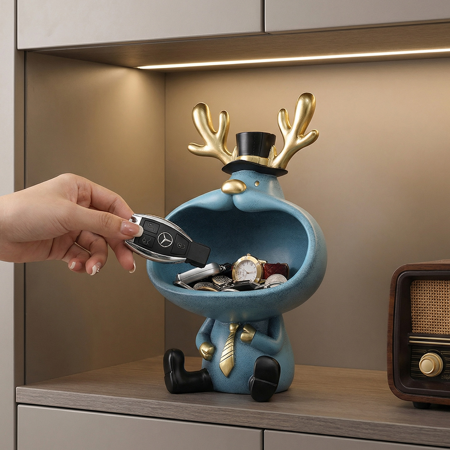 门口钥匙收纳摆件神器置物架入户玄关鞋柜装饰品新房子乔迁礼物,家居饰品,装饰摆件,淘宝优惠券,粉丝福利购,淘宝优惠卷