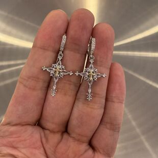 星-十字架无耳洞耳夹男冷淡风精致高级感小众耳环男女耳钉耳饰潮