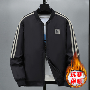 飞行员夹克棉衣男士工装外套潮牌复古加棉时尚棒球领立领薄款棉服