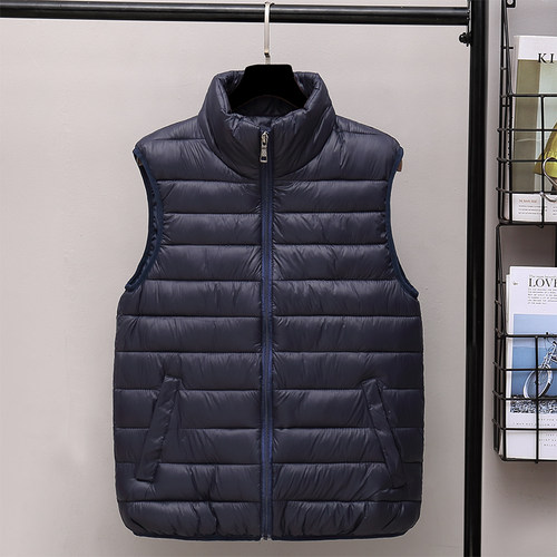 立领轻薄羽绒棉马甲男冬衣服坎肩