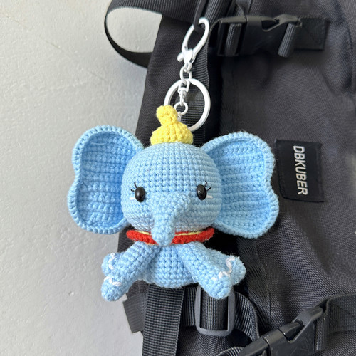 DIY手工大象玩偶钩织小飞象挂件