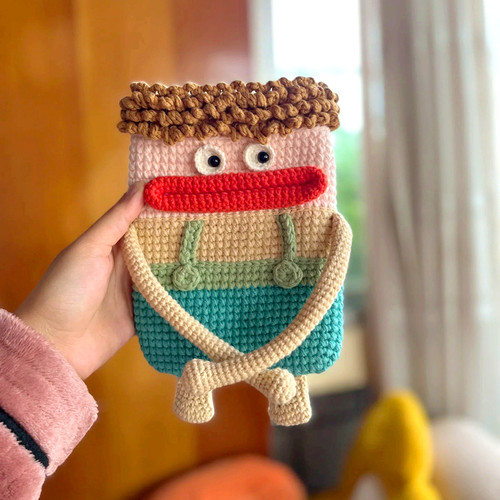 趣钩坊香肠嘴手机包diy材料包