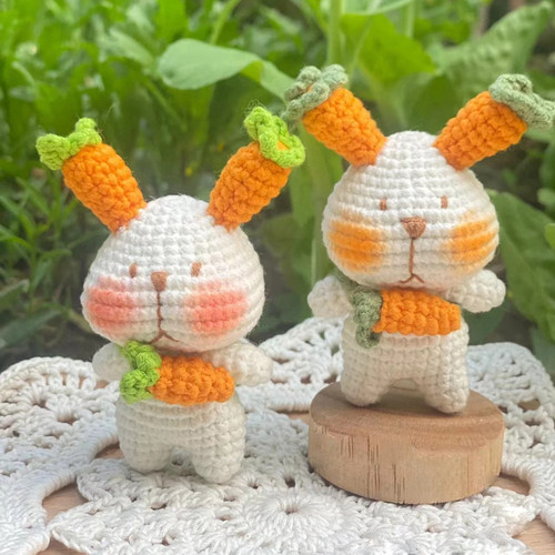 可爱的胡兔兔DIY玩偶钥匙扣