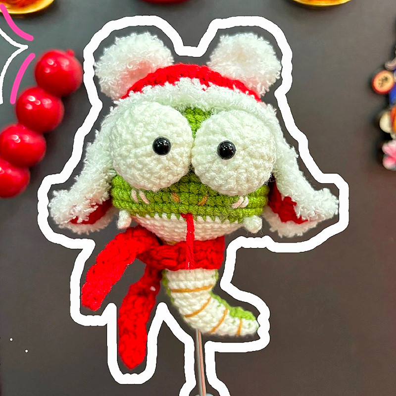 2025新款手工diy生肖蛇材料包中华地头蛇玩偶挂件钥匙扣钩针编织