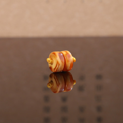 俄料老蜜蜡古董蜜蜡直切隔片对珠8*3.3mm 369号精工垫片手链配珠