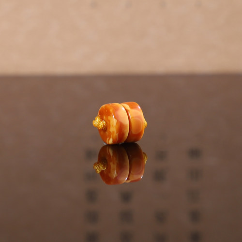 俄料老蜜蜡古董蜜蜡直切隔片对珠8*3.3mm 378号精工垫片手链配珠