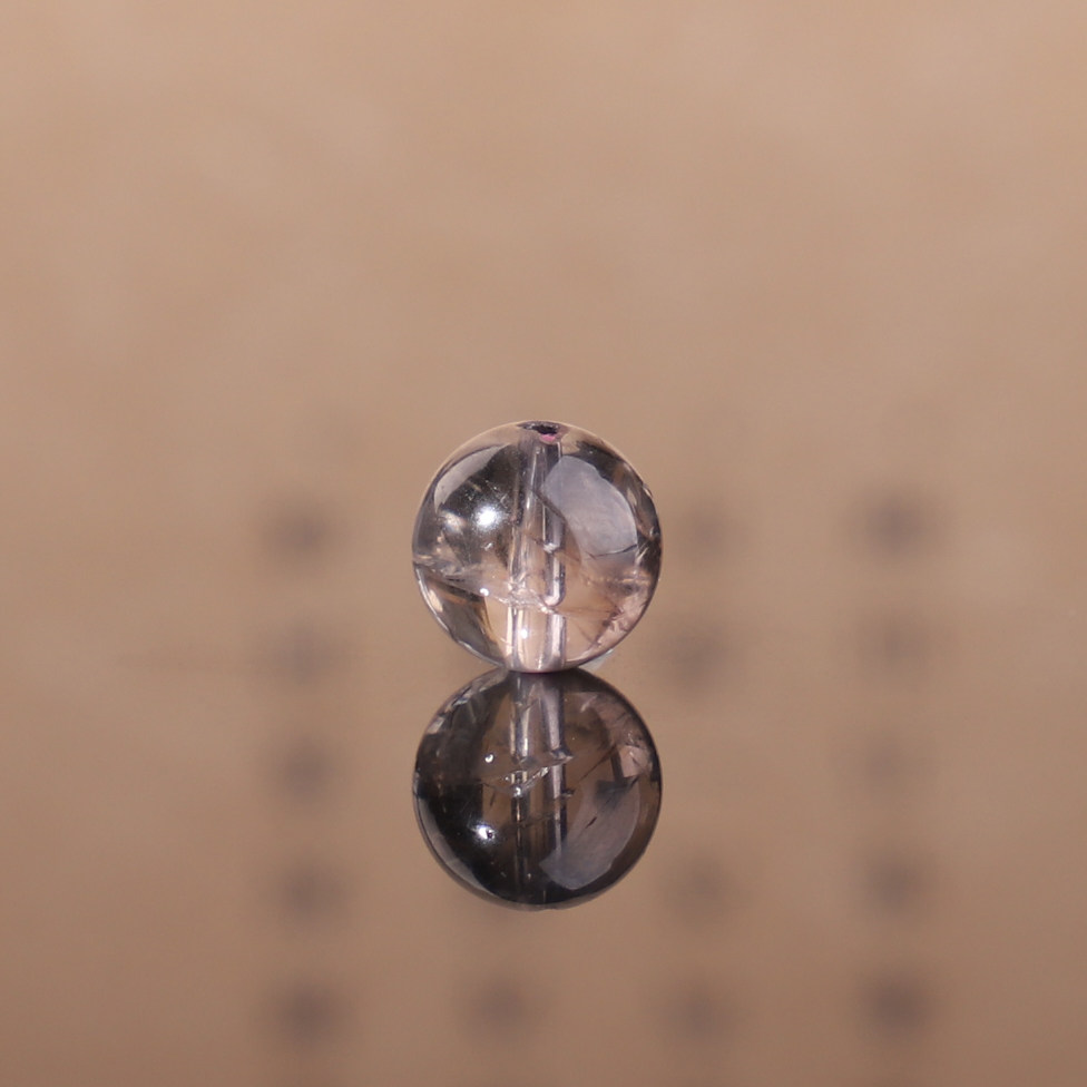 天然灰白色碧玺 7.5mm 巴西碧玺散珠单珠diy电气石BX9 一物一图