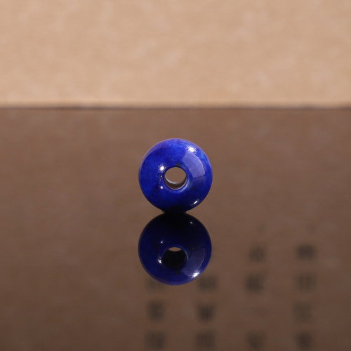 正品天然老坑矿帝王蓝10mm 478号 大孔径 阿富汗青金石 散珠少金
