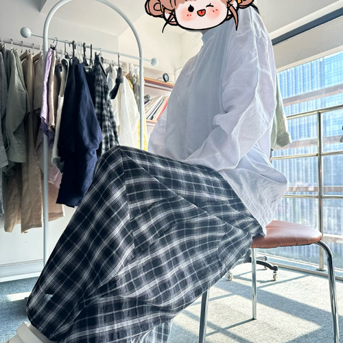 亚麻长袖T恤女白色衫韩版慵懒风宽松百搭上衣