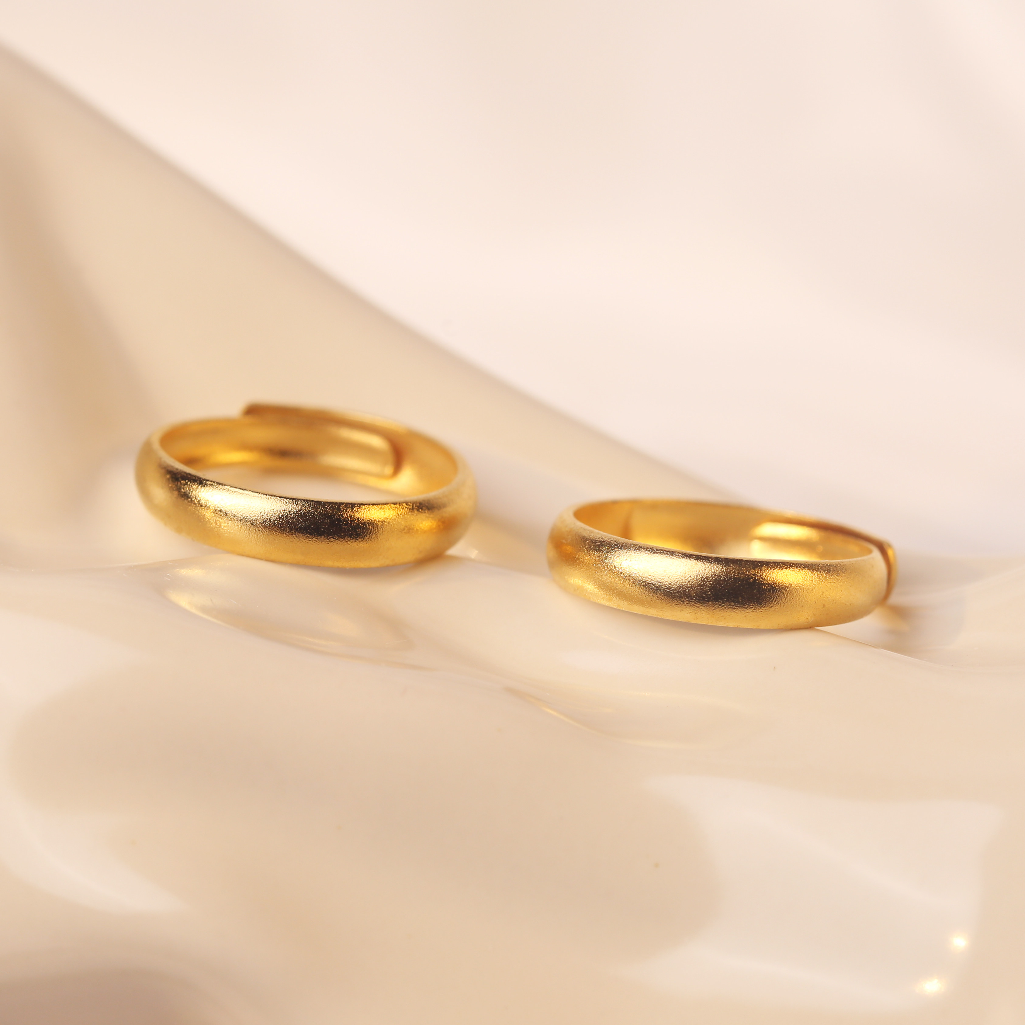 情侣铜镀金复古可调节大小